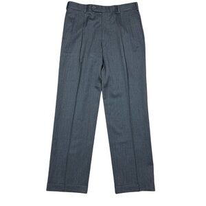 Brooks Brothers Men's Gray Madison 1818 Wool Dress Pants 34x32 Formal